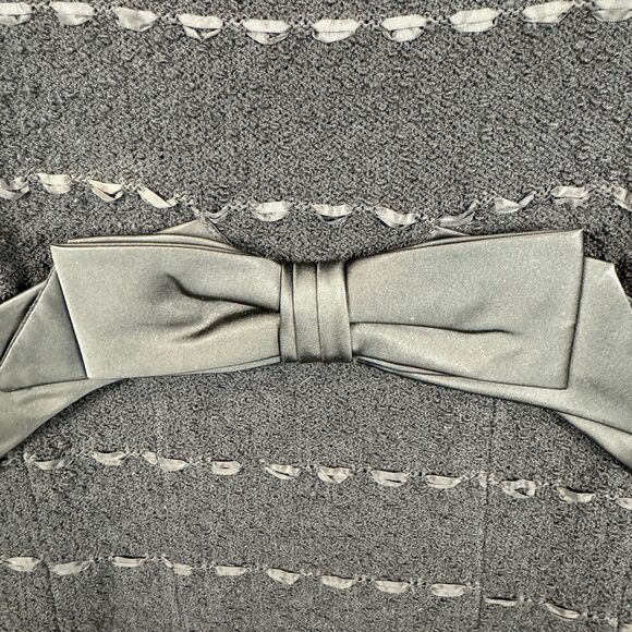 Vintage 1940s Knit Dress Black Boucle Hand Loomed‎ Snyderknit Size Small? - Picture 8 of 12